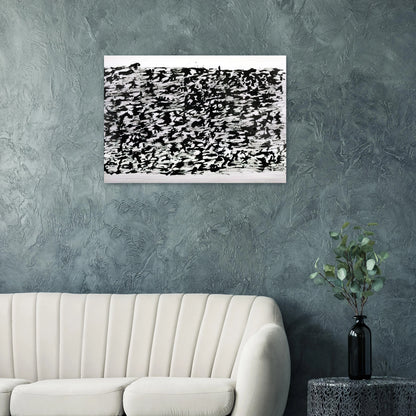 UNTITLED CHINESE INK DRAWING 1961 - Henri Michaux Brushed Aluminum Print - 70x100 cm / 28x40 inches | Henri Michaux Aluminum Print | Henri Michaux Prints