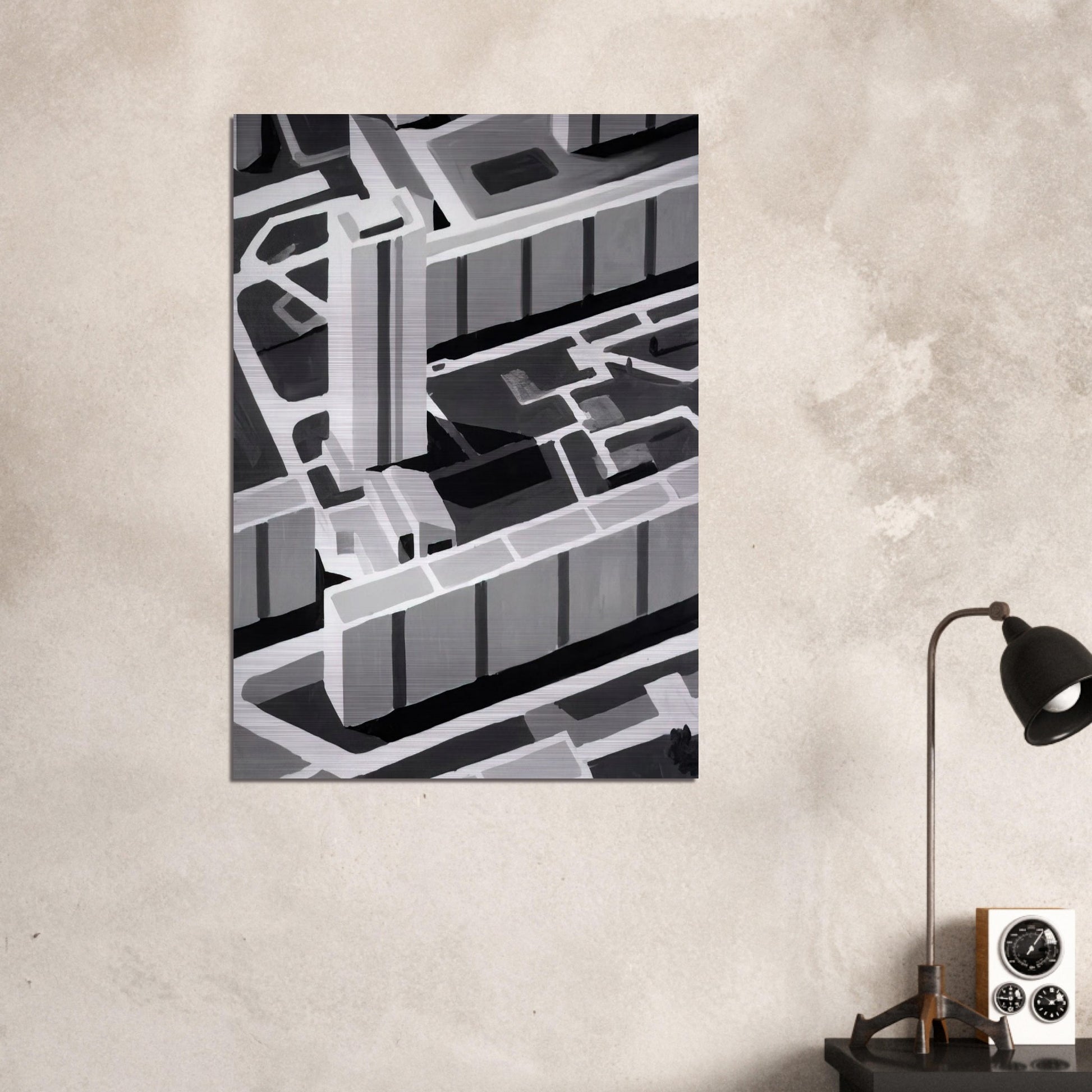 TOWNSCAPE SL 1969 - Gerhard Richter Brushed Aluminum Print - 70x100 cm / 28x40 inches | Gerhard Richter Aluminum Print | Gerhard Richter Prints