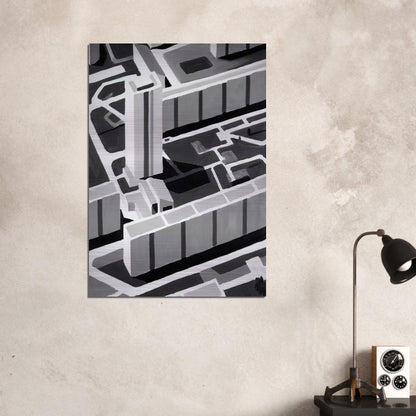 TOWNSCAPE SL 1969 - Gerhard Richter Brushed Aluminum Print - 70x100 cm / 28x40 inches | Gerhard Richter Aluminum Print | Gerhard Richter Prints