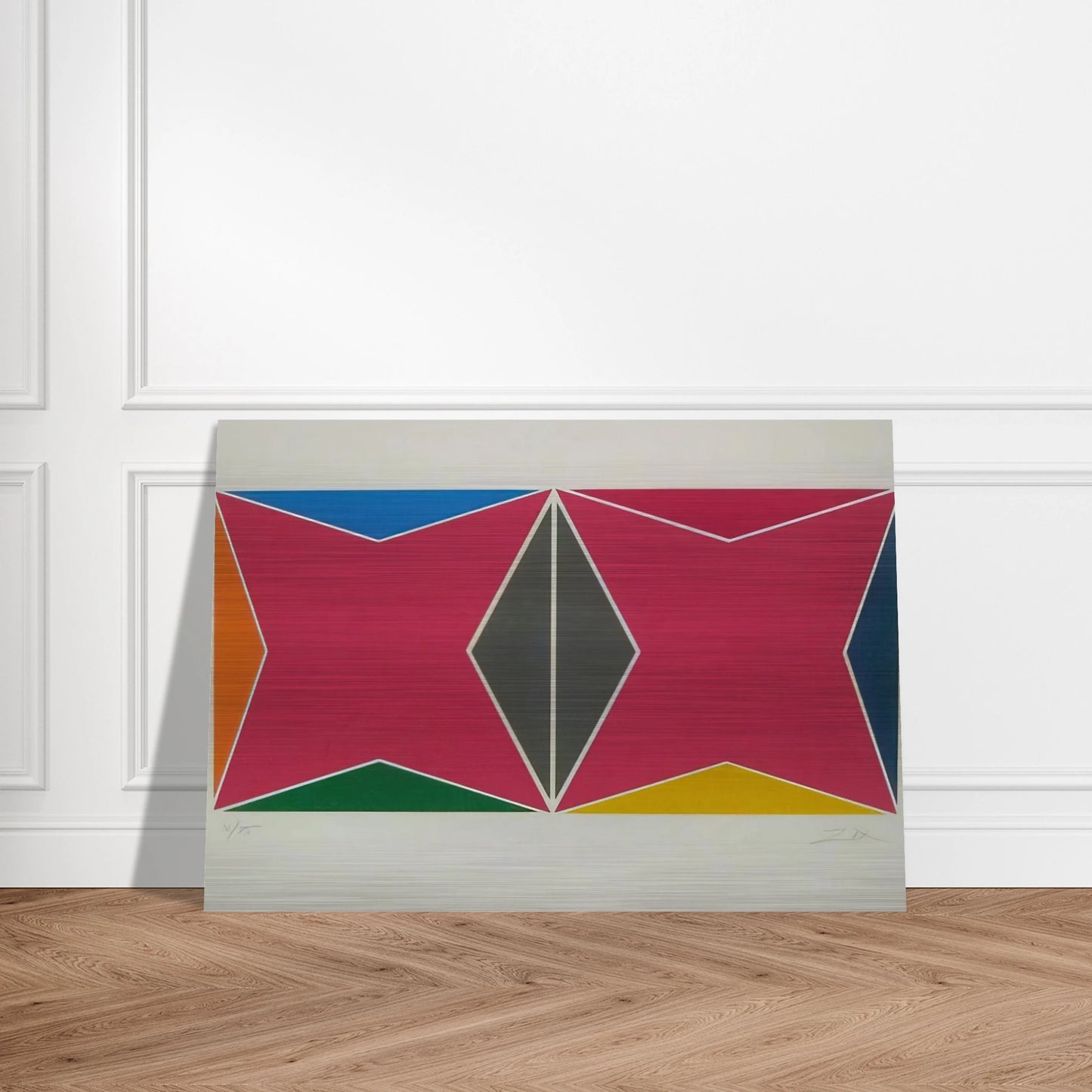 Geometric Composition - Hard Edge Painting - Larry Zox Brushed Aluminum Print - 70x100 cm / 28x40 inches | Larry Zox Aluminum Print | Larry Zox Prints