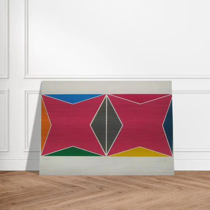 Geometric Composition - Hard Edge Painting - Larry Zox Brushed Aluminum Print - 70x100 cm / 28x40 inches | Larry Zox Aluminum Print | Larry Zox Prints