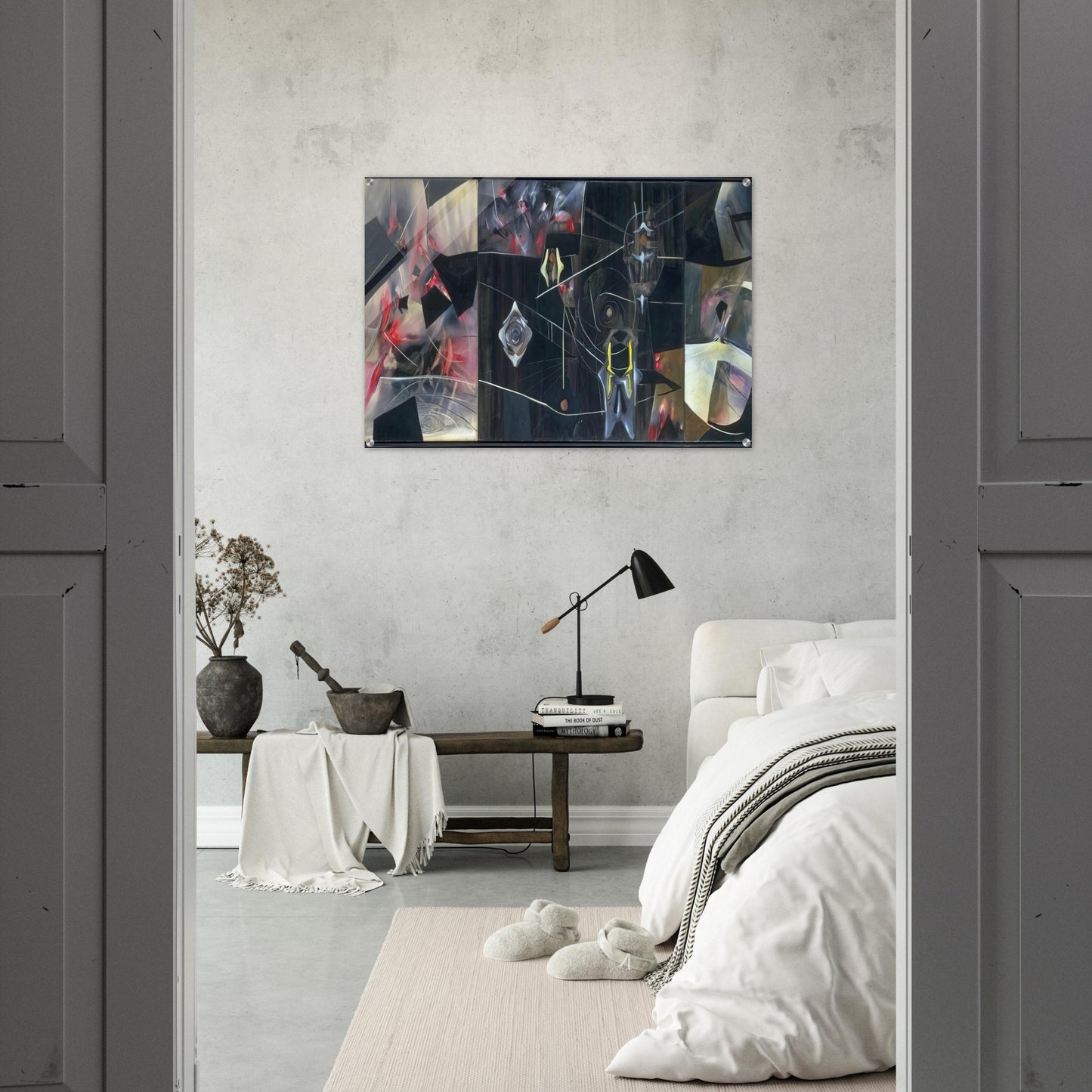 BLACK VIRTUE 1943 - Roberto Matta Acrylic Print - 70x100 cm / 28x40″ inches | Roberto Matta Wall Art | Roberto Matta Prints