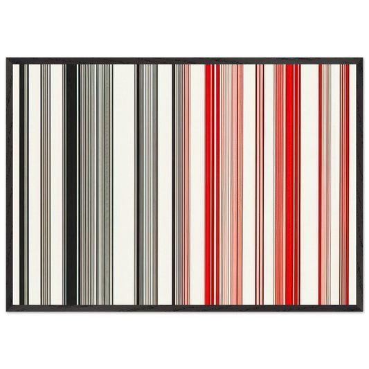 Night Rider - 1983 - Gene Davis 70x100 cm / 28x40 inches Framed Art Print – Black Wooden Frame