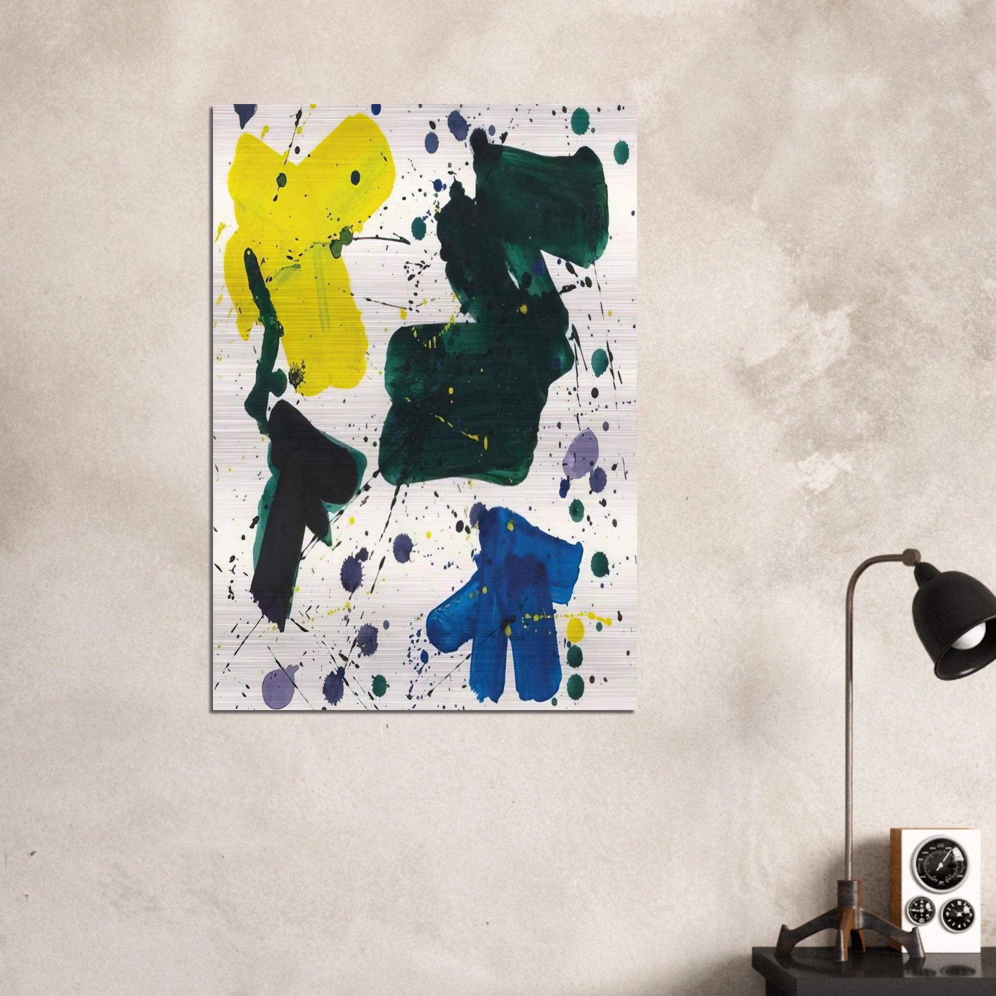 Untitled II - Sam Francis Brushed Aluminum Print - 70x100 cm / 28x40 inches | Sam Francis Aluminum Print | Sam Francis Prints
