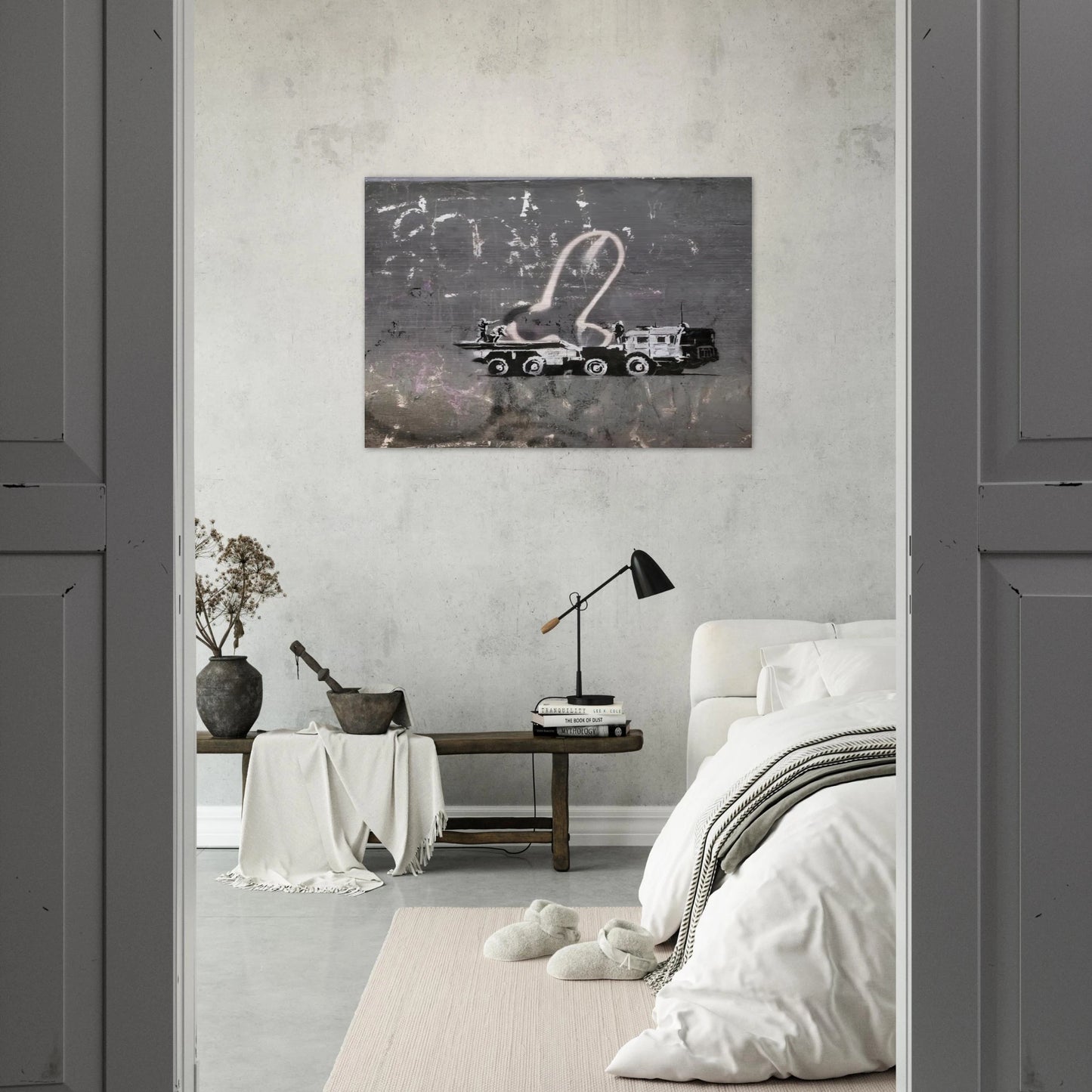 KYIV VELYKA ZHYTOMYRSKA 13 2022 - Banksy Brushed Aluminum Print - 70x100 cm / 28x40 inches | Banksy Aluminum Print | Banksy Prints