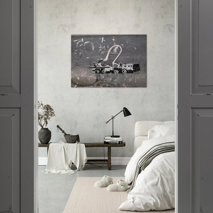 KYIV VELYKA ZHYTOMYRSKA 13 2022 - Banksy Brushed Aluminum Print - 70x100 cm / 28x40 inches | Banksy Aluminum Print | Banksy Prints