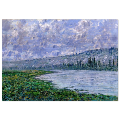 The Seine and the Chaantemesle - claude monet Brushed Aluminum Print - 70x100 cm / 28x40 inches | claude monet Aluminum Print | claude monet Prints