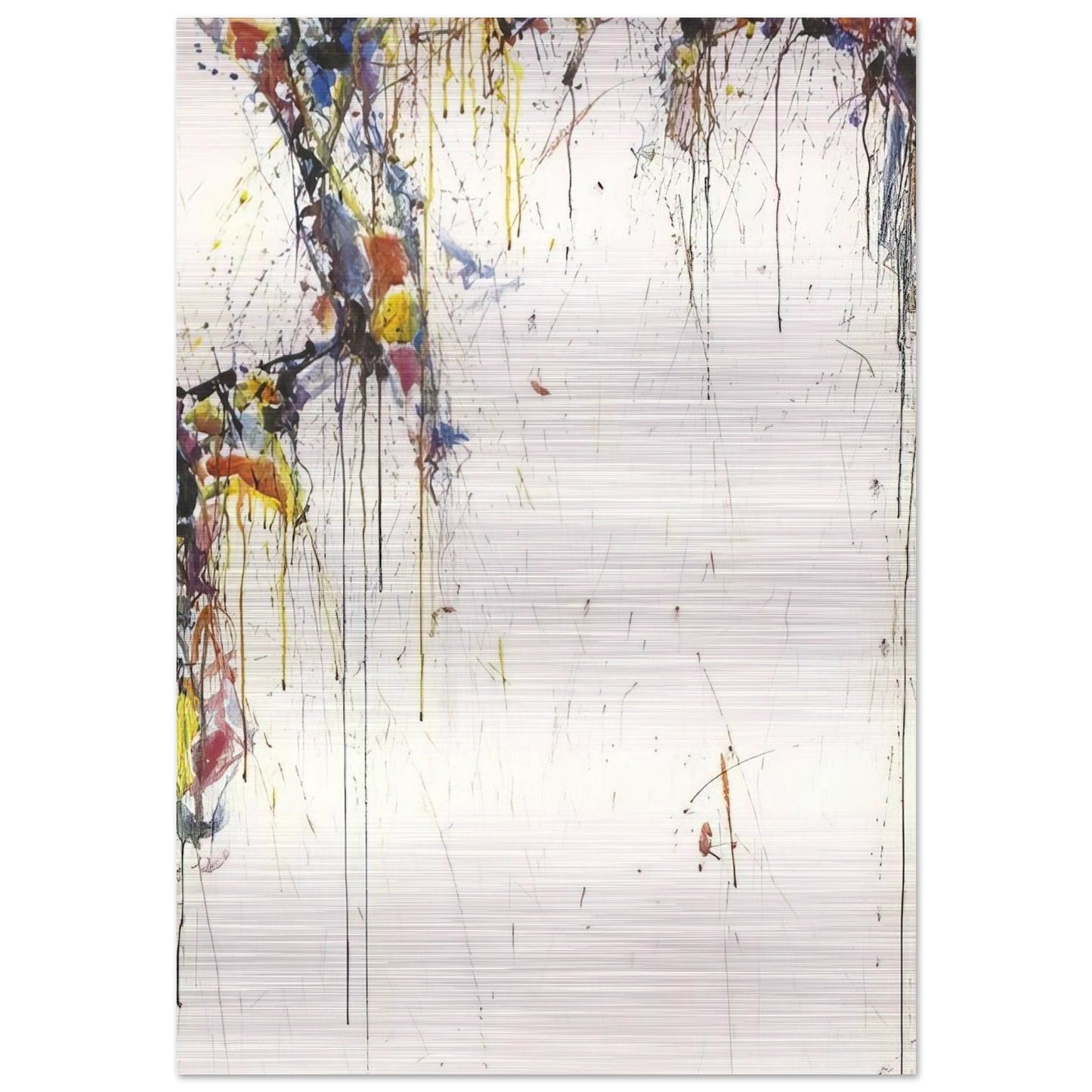 Japan Line Series No. 1  Composition  - Sam Francis Brushed Aluminum Print - 70x100 cm / 28x40 inches | Sam Francis Aluminum Print | Sam Francis Prints