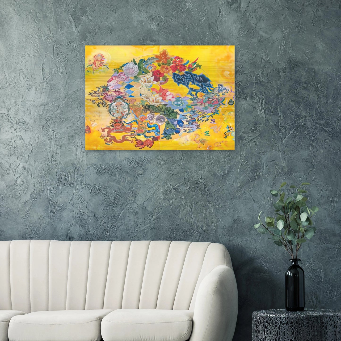 Asian Rendezvous - PD Pattern and Decoration - Miriam Schapiro Brushed Aluminum Print - 70x100 cm / 28x40 inches | Miriam Schapiro Aluminum Print | Miriam Schapiro Prints