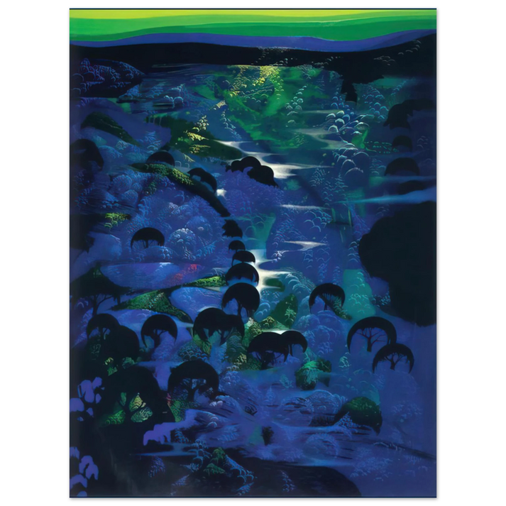 Eyvind Earle - Beneath an Emerald Sky  75x100 cm / 30x40inches Fine Art Poster