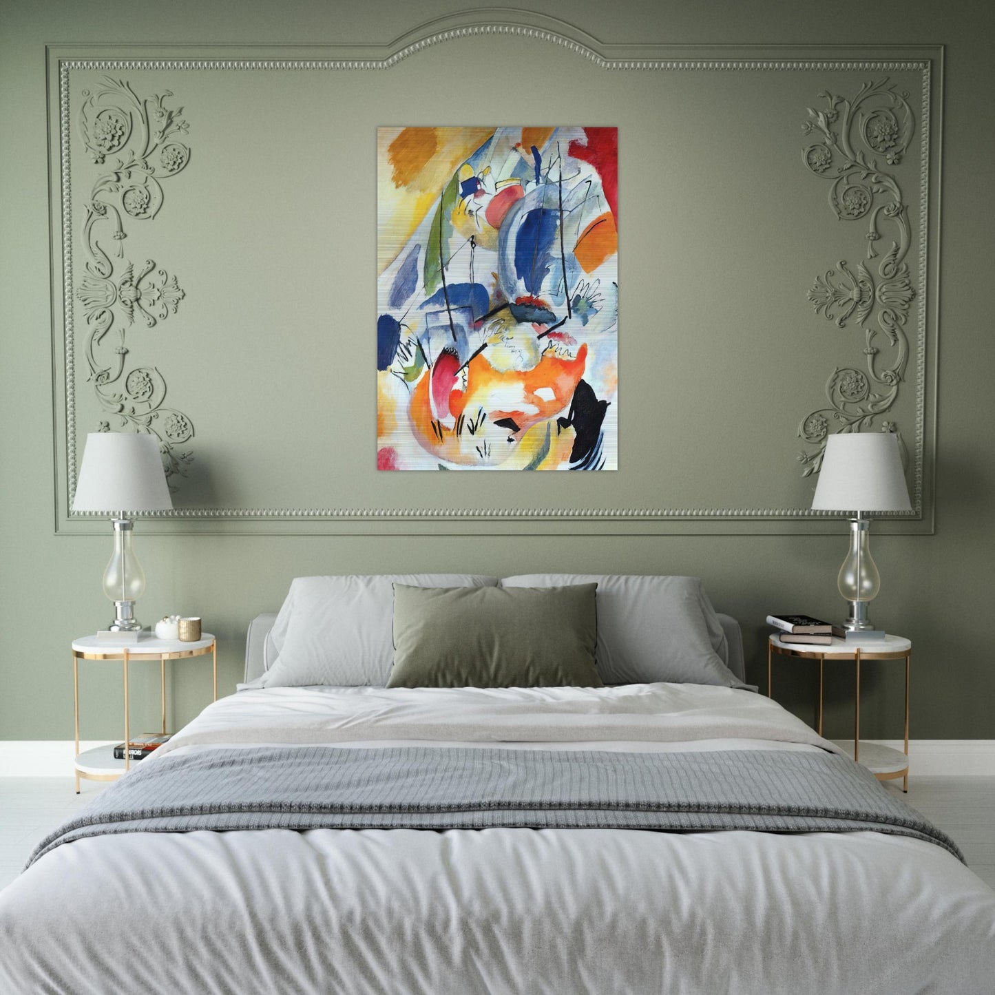 IMPROVISATION 31 SEA BATTLE 1913 - Wassily Kandinsky Brushed Aluminum Print - 70x100 cm / 28x40 inches | Wassily Kandinsky Aluminum Print | Wassily Kandinsky Prints