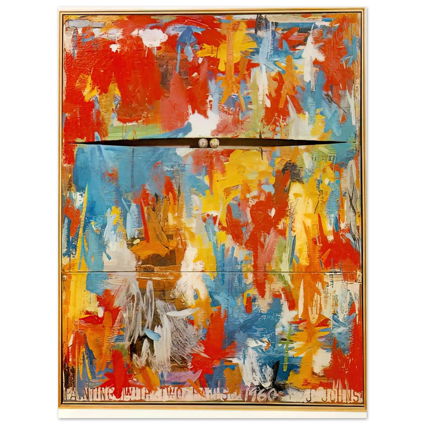 Jasper Johns - PAINTING WITH TWO BALLS  75x100 cm / 30x40inches Fine Art Poster