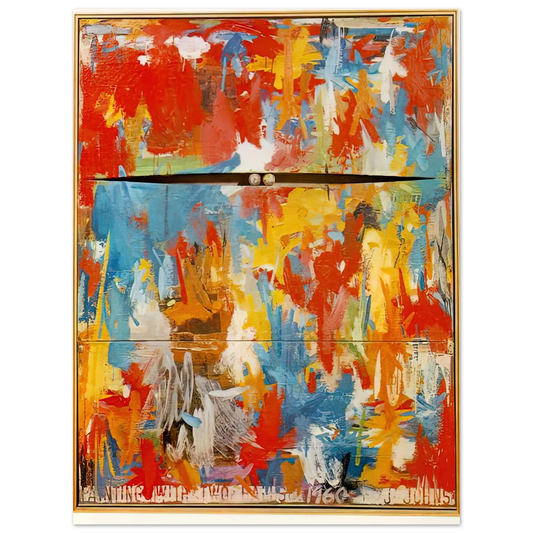 Jasper Johns - PAINTING WITH TWO BALLS  75x100 cm / 30x40inches Fine Art Poster