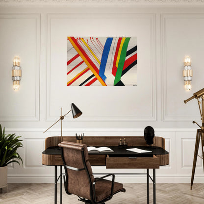 THE GREEN STRIPE 1963 - Alexander Calder Brushed Aluminum Print - 70x100 cm / 28x40 inches | Alexander Calder Aluminum Print | Alexander Calder Prints