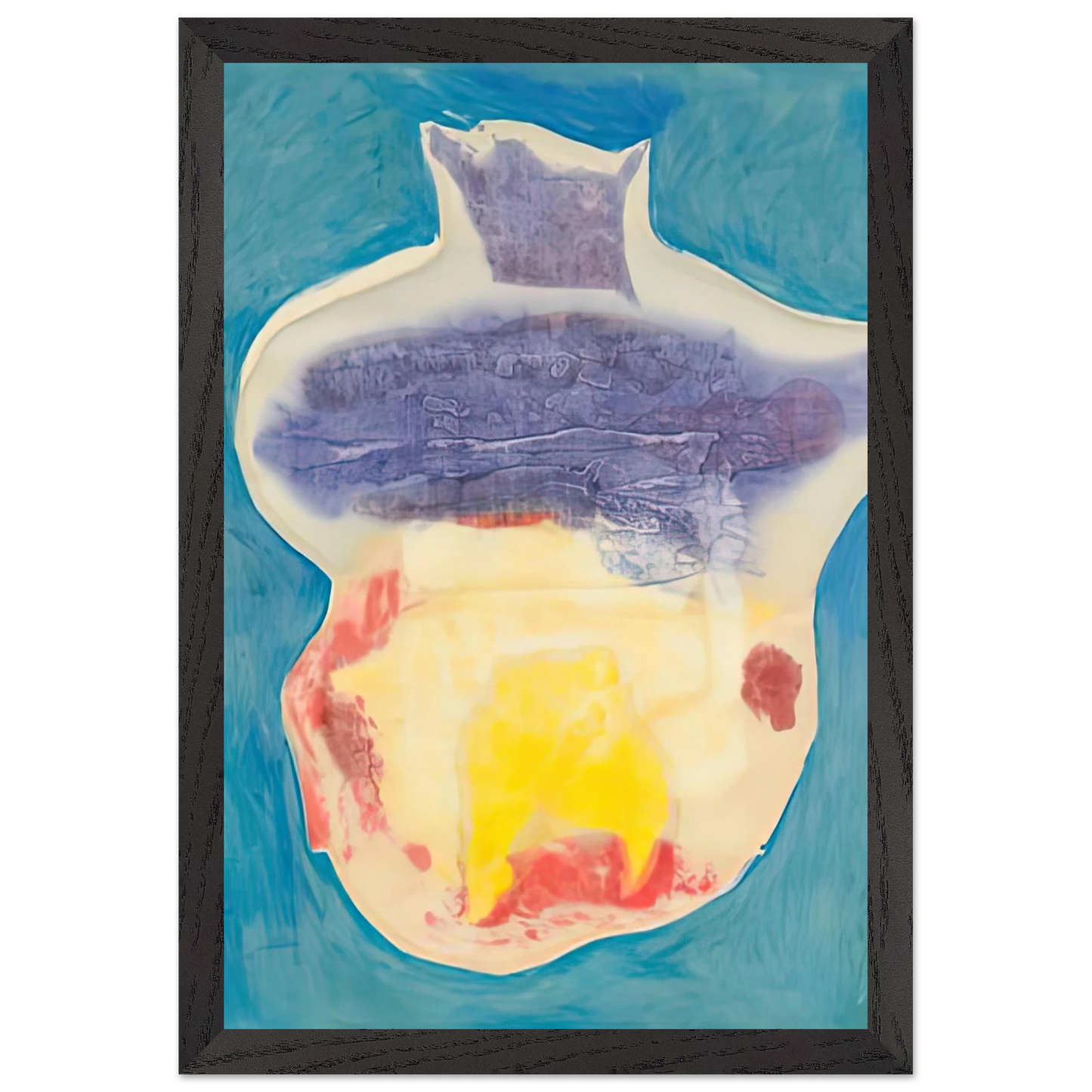 Helen Frankenthaler - Narcissus, 1963- Wall Art - 21x29.7 cm / 8x12" - Premium Wooden Framed Poster With Fine Art Paper-canvas - Wood frame