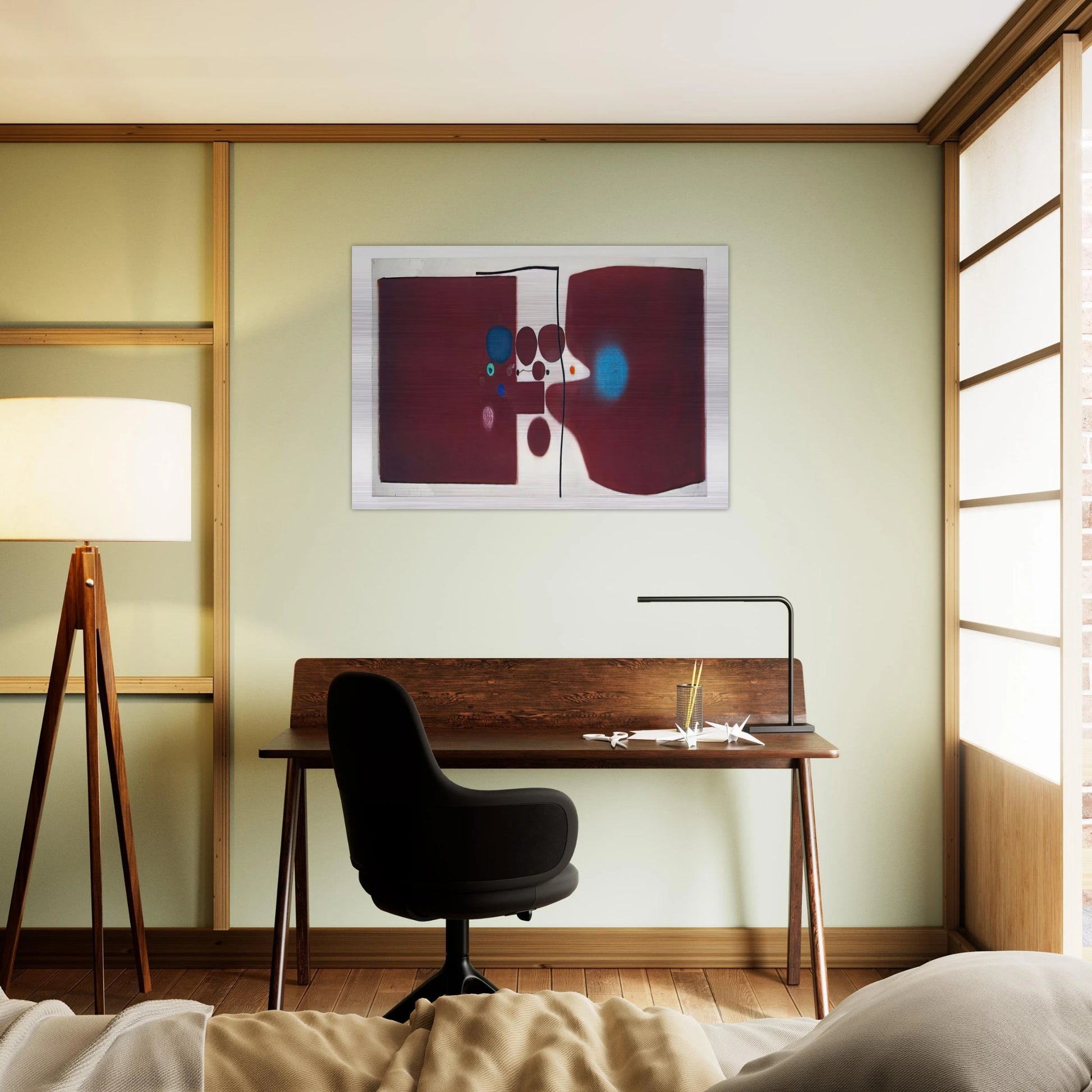 BROWN SYMPHONY 1979 - Victor Pasmore Brushed Aluminum Print - 70x100 cm / 28x40 inches | Victor Pasmore Aluminum Print | Victor Pasmore Prints