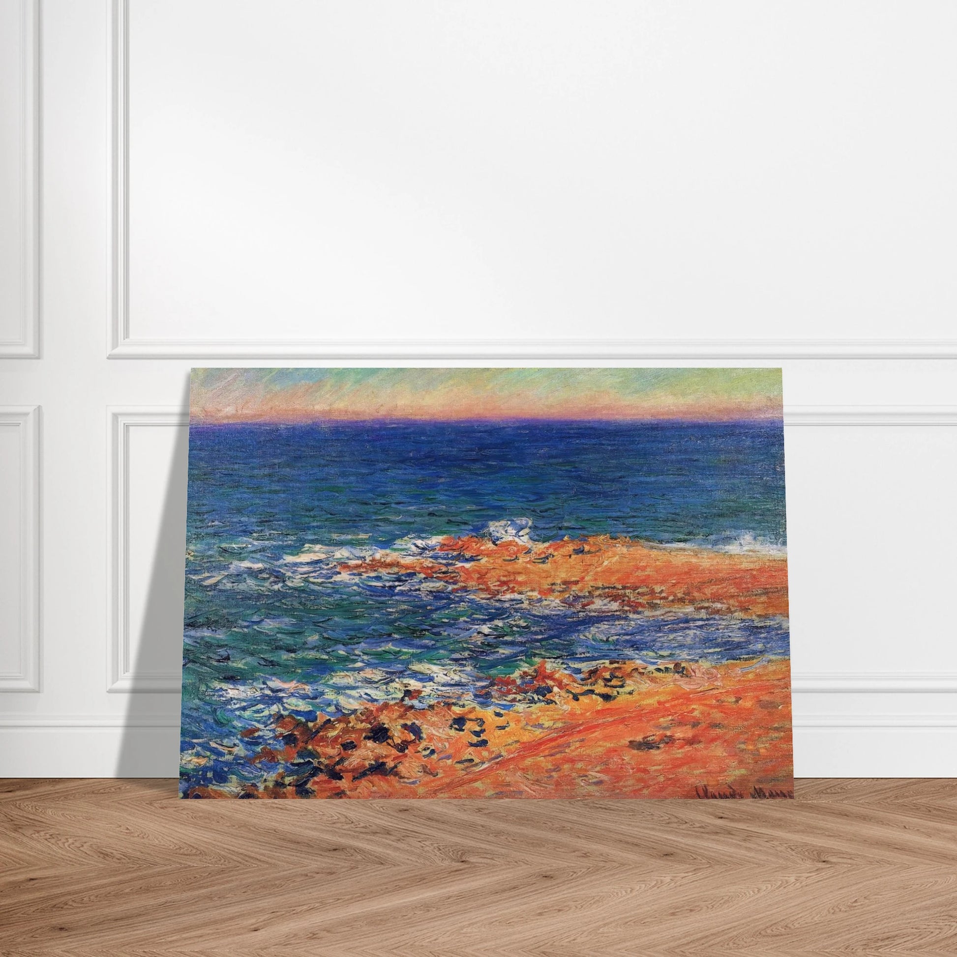 The Big Blue Sea in Antibes - claude monet Brushed Aluminum Print - 70x100 cm / 28x40 inches | claude monet Aluminum Print | claude monet Prints