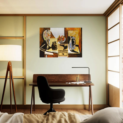 Still life on the dresser - Pablo Picasso Brushed Aluminum Print - 70x100 cm / 28x40 inches | Pablo Picasso Aluminum Print | Pablo Picasso Prints