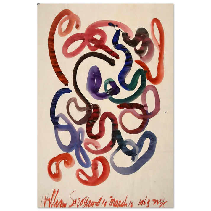 #10 March 10, 1963 NYC - 1963 - William Saroyan Art Prints - 100x150 cm / 40x60″ inches | William Saroyan Poster | William Saroyan Prints