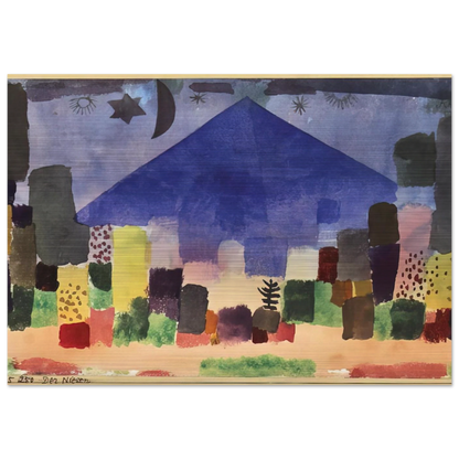 MOUNT NIESEN 1915 - Paul Klee Brushed Aluminum Print - 70x100 cm / 28x40 inches | Paul Klee Aluminum Print | Paul Klee Prints