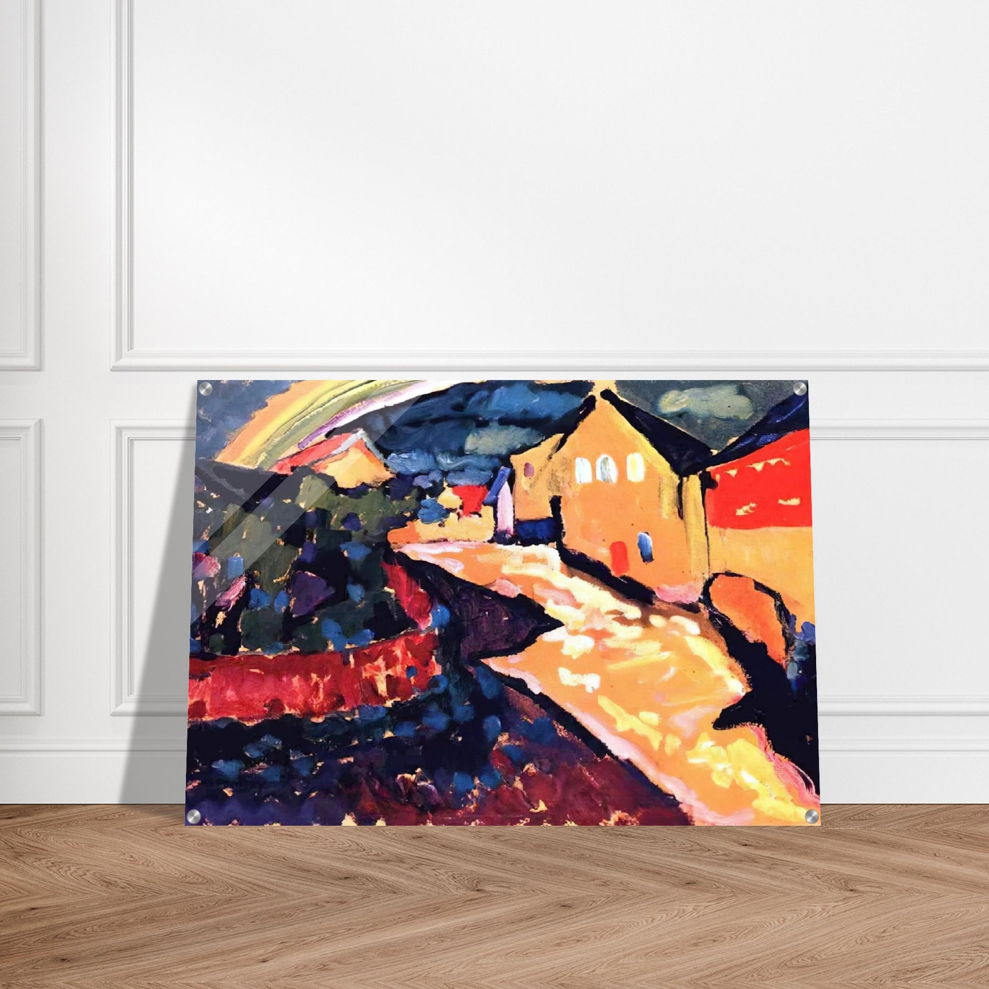 MURNAU WITH RAINBOW 1909 - Wassily Kandinsky Acrylic Print - 70x100 cm / 28x40″ inches