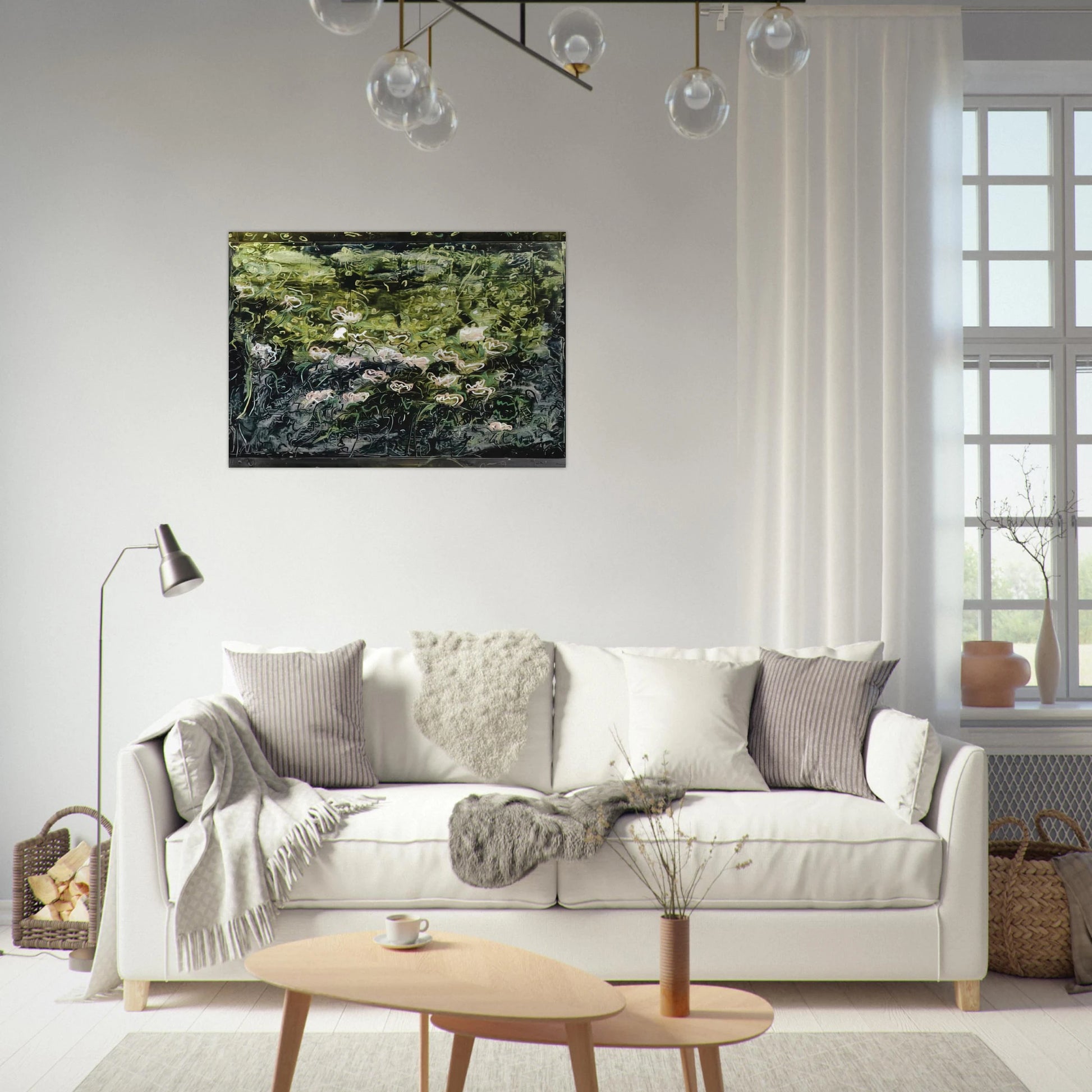Acquatico - Art Informel - Mario Schifano Brushed Aluminum Print - 70x100 cm / 28x40 inches | Mario Schifano Aluminum Print | Mario Schifano Prints