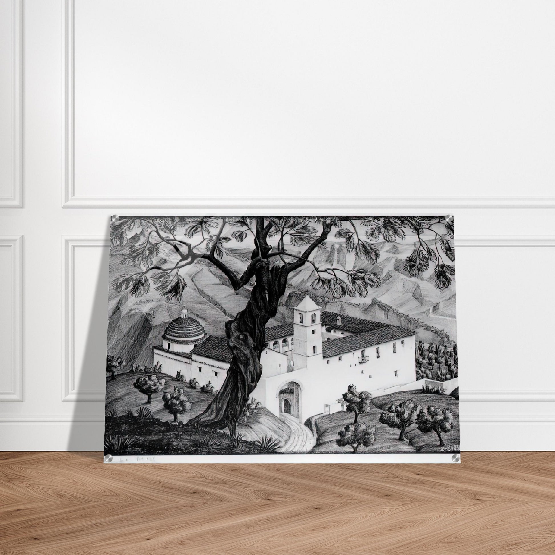 CLOISTER NEAR ROCCA IMPERIALE CALABRIA - MC Escher Acrylic Print - 70x100 cm / 28x40″ inches | Maurits Cornelis Escher Prints