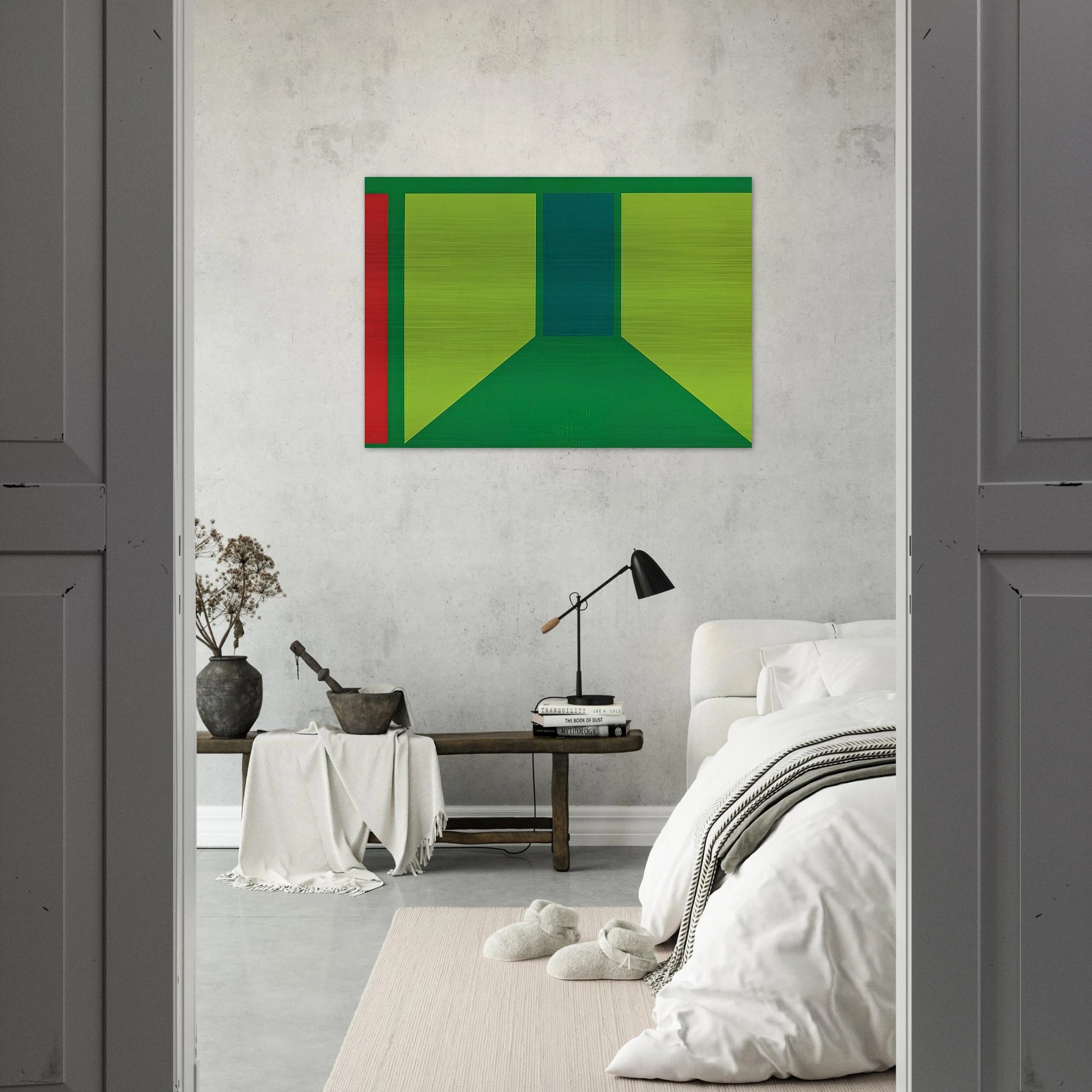 Corridor - 1960 - Karl Benjamin Brushed Aluminum Print - 70x100 cm / 28x40 inches | Karl Benjamin Aluminum Print | Karl Benjamin Prints