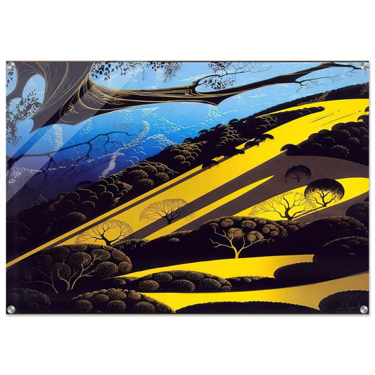 Gaviota Pass - Eyvind Earle Acrylic Print - 70x100 cm / 28x40″ inches