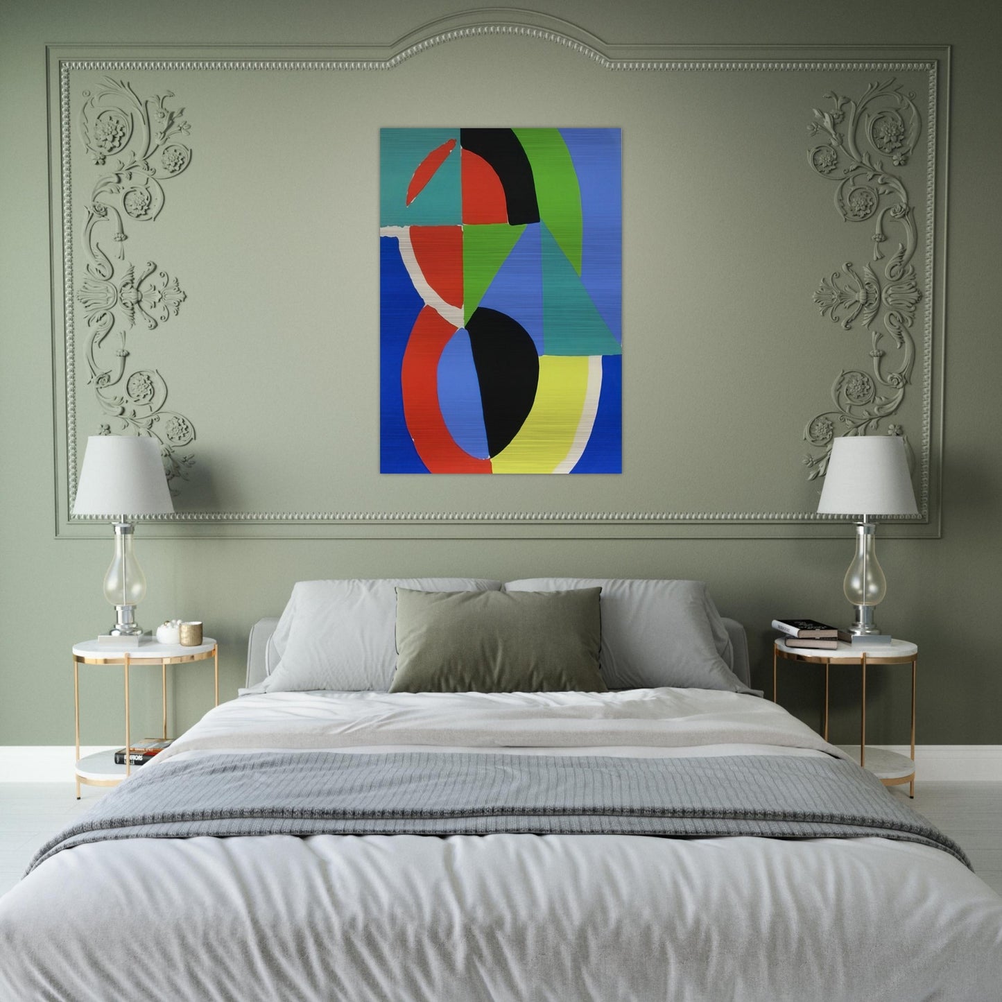 COMPOSITION 2 - Sonia Delaunay Brushed Aluminum Print - 70x100 cm / 28x40 inches | Sonia Delaunay Aluminum Print | Sonia Delaunay Prints