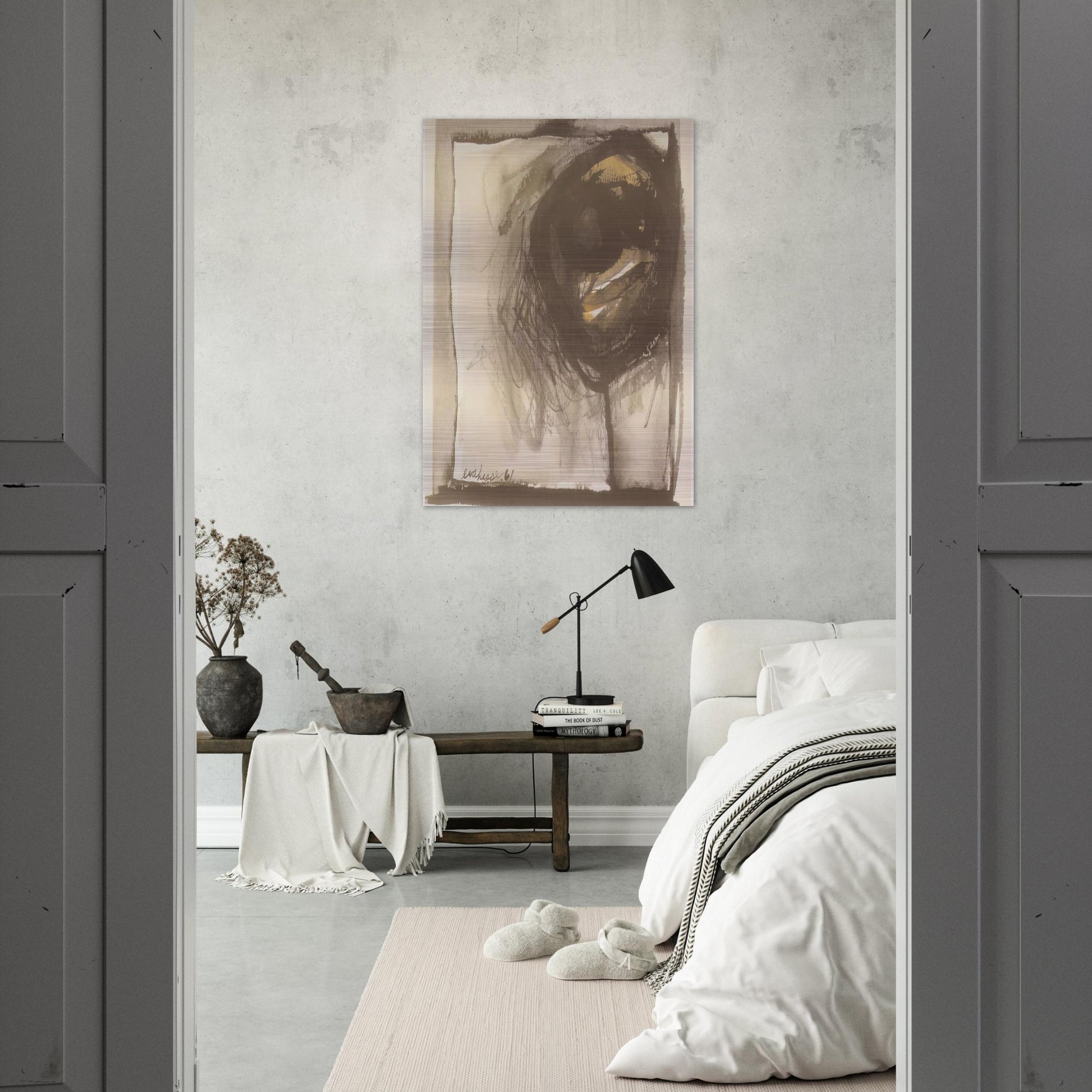 UNTITLED 1961 - Eva Hesse Brushed Aluminum Print - 70x100 cm / 28x40 inches | Eva Hesse Aluminum Print | Eva Hesse Prints