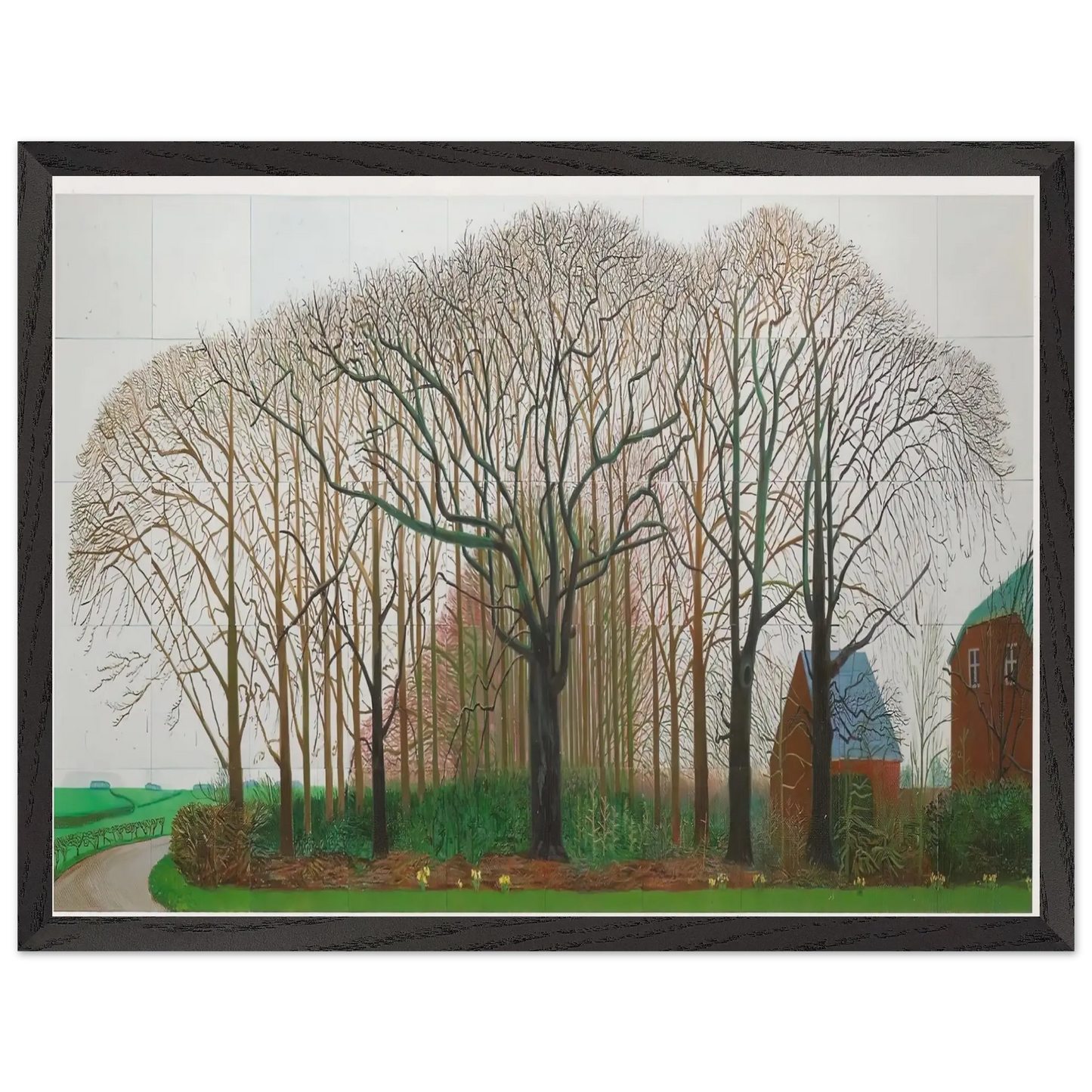 David Hockney - David Hockney Wall art - A2 (42 x 59.4  cm) - Premium Wooden Framed Poster With Fine Art Paper - Wood frame