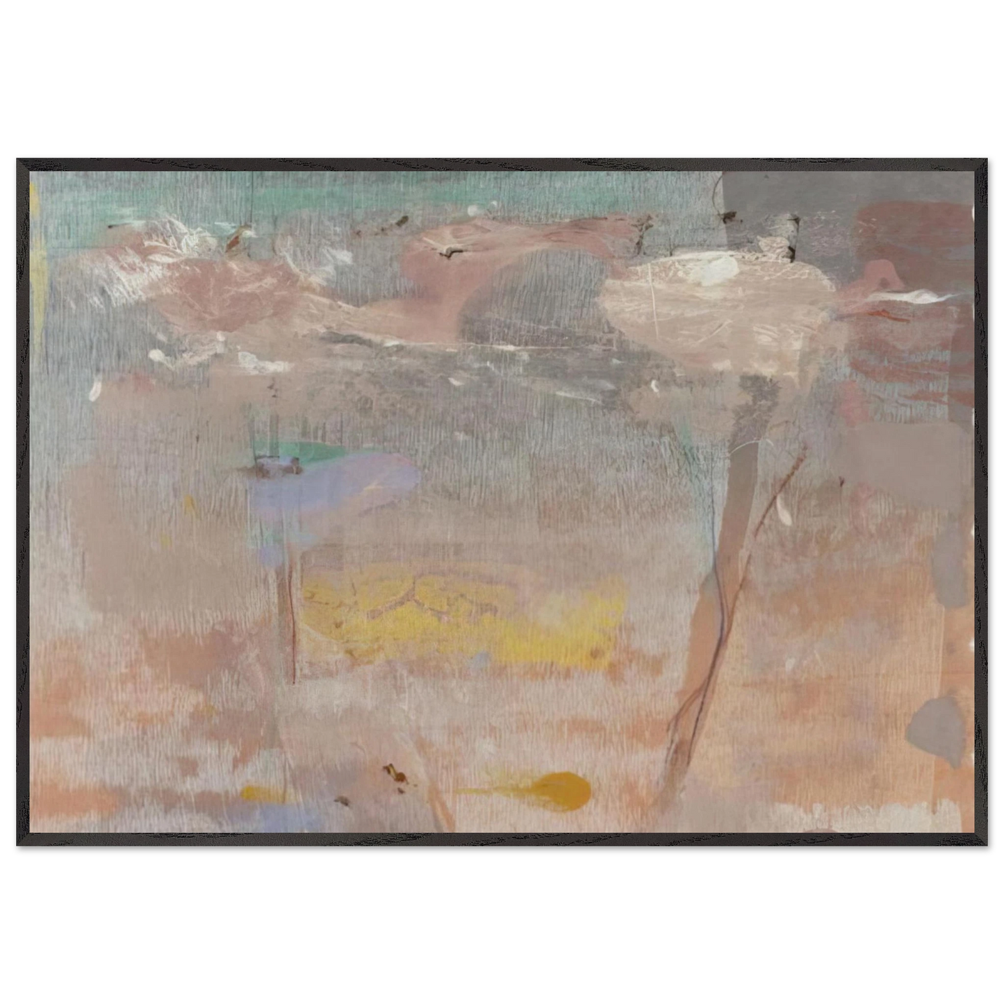 Helen Frankenthaler - Monotype I - 1981 Wall art - A3 (29.7 x 42  cm) - Premium Wooden Framed Poster With Fine Art Paper-canvas - Wood frame