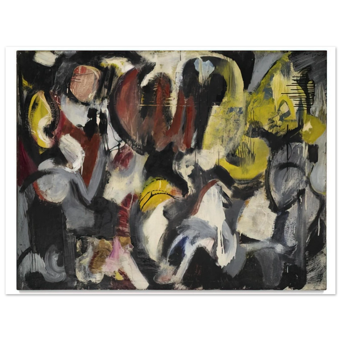 Grace Hartigan - MONTHS AND MOONS 1950  75x100 cm / 30x40inches Fine Art Poster