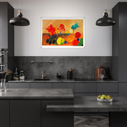 Flores e Frutas - 2003 - Aldemir Martins Acrylic Print - 70x100 cm / 28x40″ inches