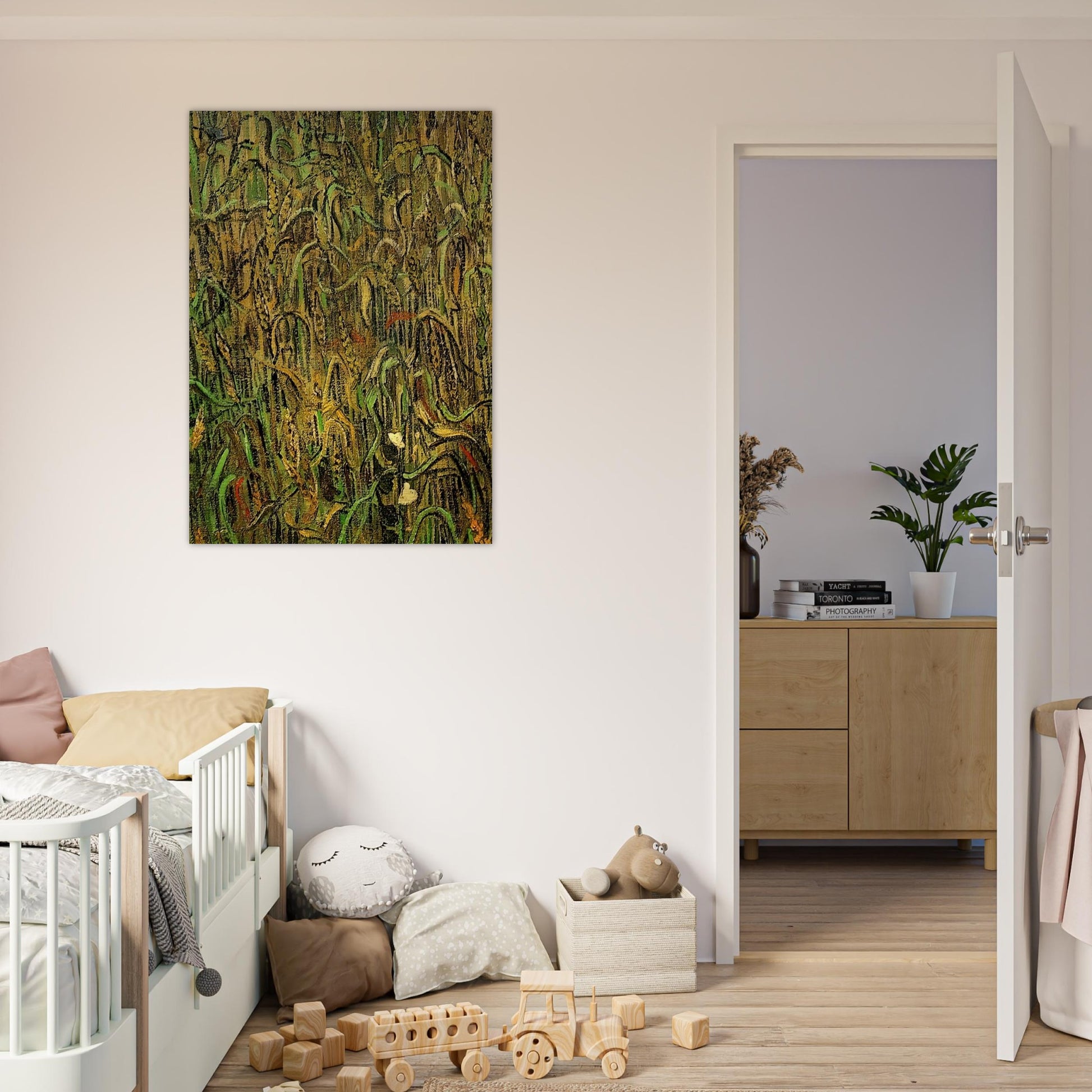 Ears of Wheat - Vincent van Gogh Brushed Aluminum Print - 70x100 cm / 28x40 inches | Vincent van Gogh Aluminum Print | Vincent van Gogh Prints