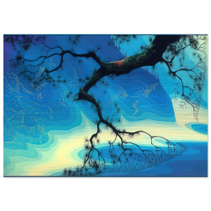 Ocean Mist - Eyvind Earle Brushed Aluminum Print - 70x100 cm / 28x40 inches | Eyvind Earle Aluminum Print | Eyvind Earle Prints