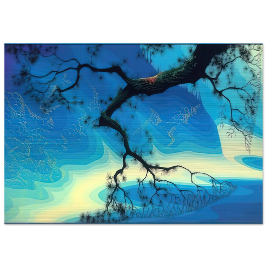Ocean Mist - Eyvind Earle Brushed Aluminum Print - 70x100 cm / 28x40 inches | Eyvind Earle Aluminum Print | Eyvind Earle Prints