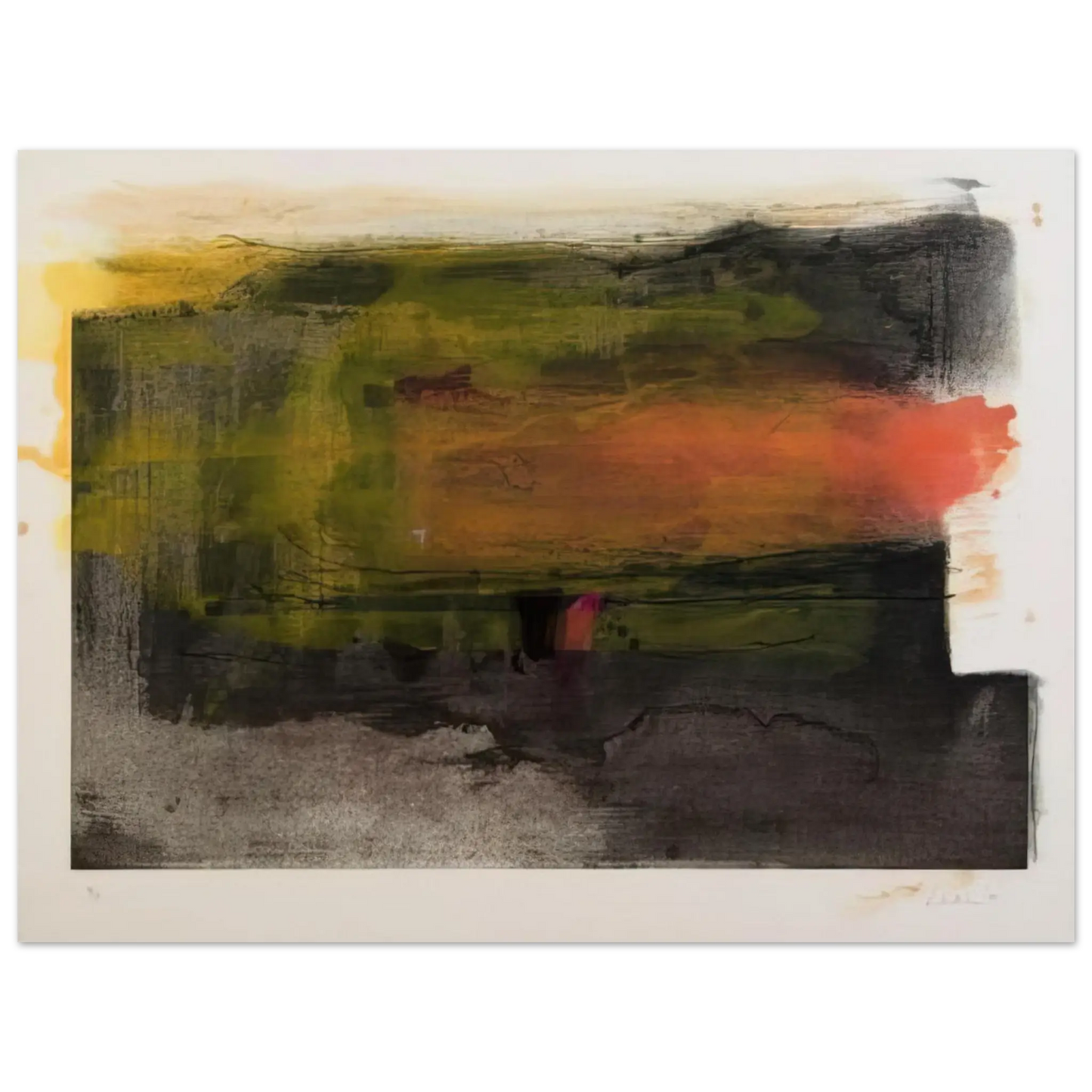 Helen Frankenthaler - Deep Sun - 1983 Wall art - 21x29.7 cm / 8x12" - Fine Art Poster - -