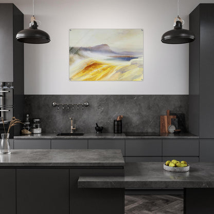 Great Blue Spring of the Lower Geyser Basin - Thomas Moran Acrylic Print - 70x100 cm / 28x40″ inches