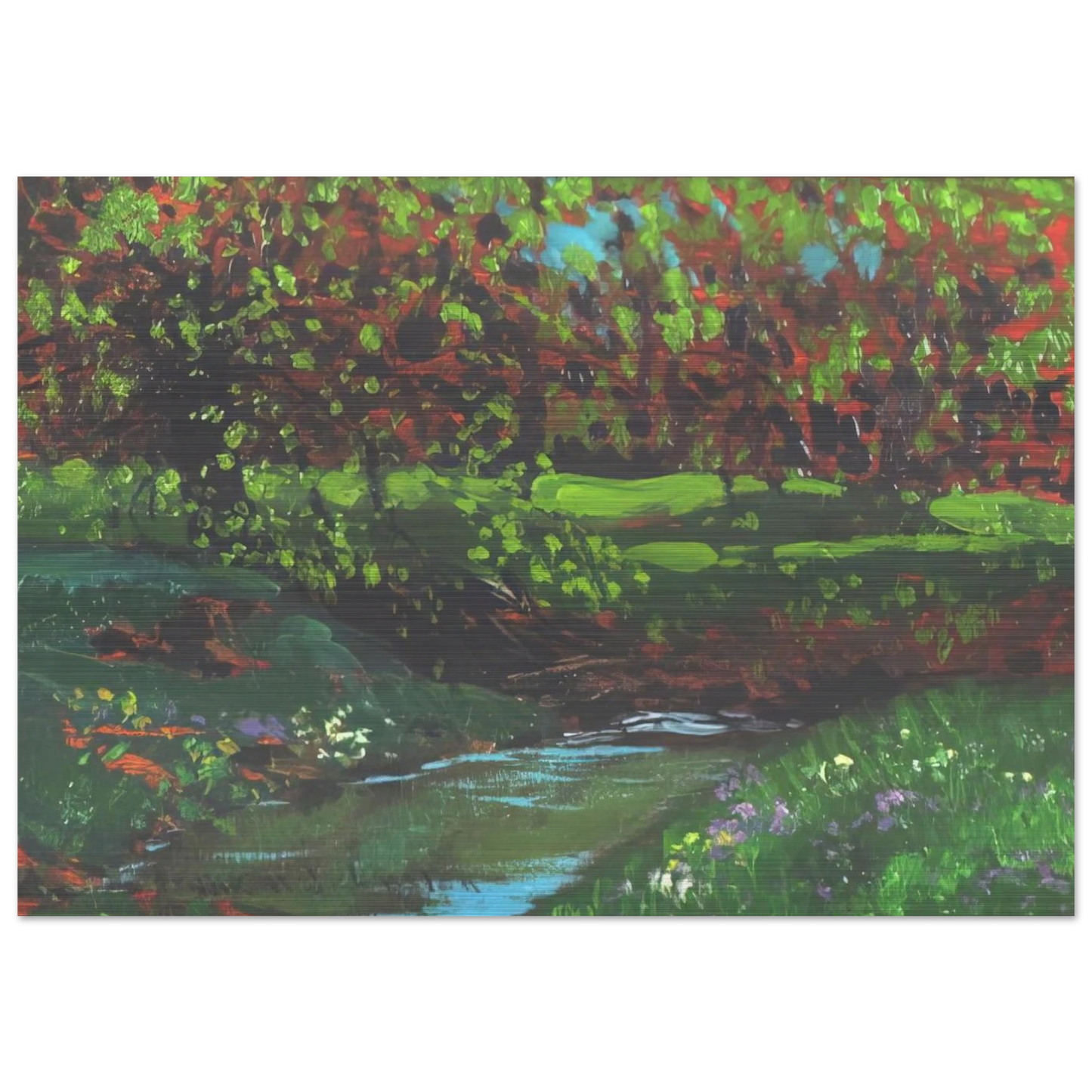 Green Pool - Post-Impressionism - Frank Johnston Brushed Aluminum Print - 70x100 cm / 28x40 inches | Frank Johnston Aluminum Print | Frank Johnston Prints