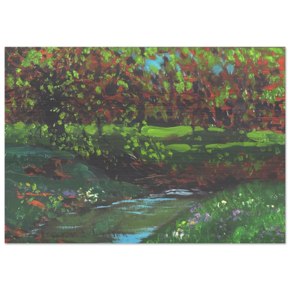 Green Pool - Post-Impressionism - Frank Johnston Brushed Aluminum Print - 70x100 cm / 28x40 inches | Frank Johnston Aluminum Print | Frank Johnston Prints