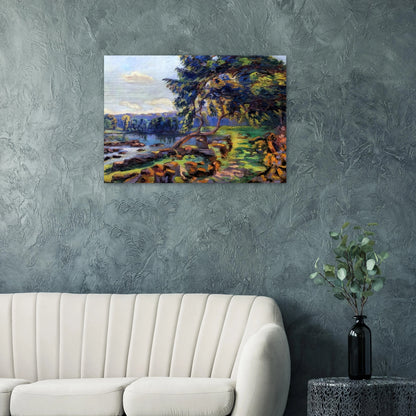 Les rapides a Genetin - 1900 - Armand Guillaumin Brushed Aluminum Print - 70x100 cm / 28x40 inches | Armand Guillaumin Aluminum Print | Armand Guillaumin Prints