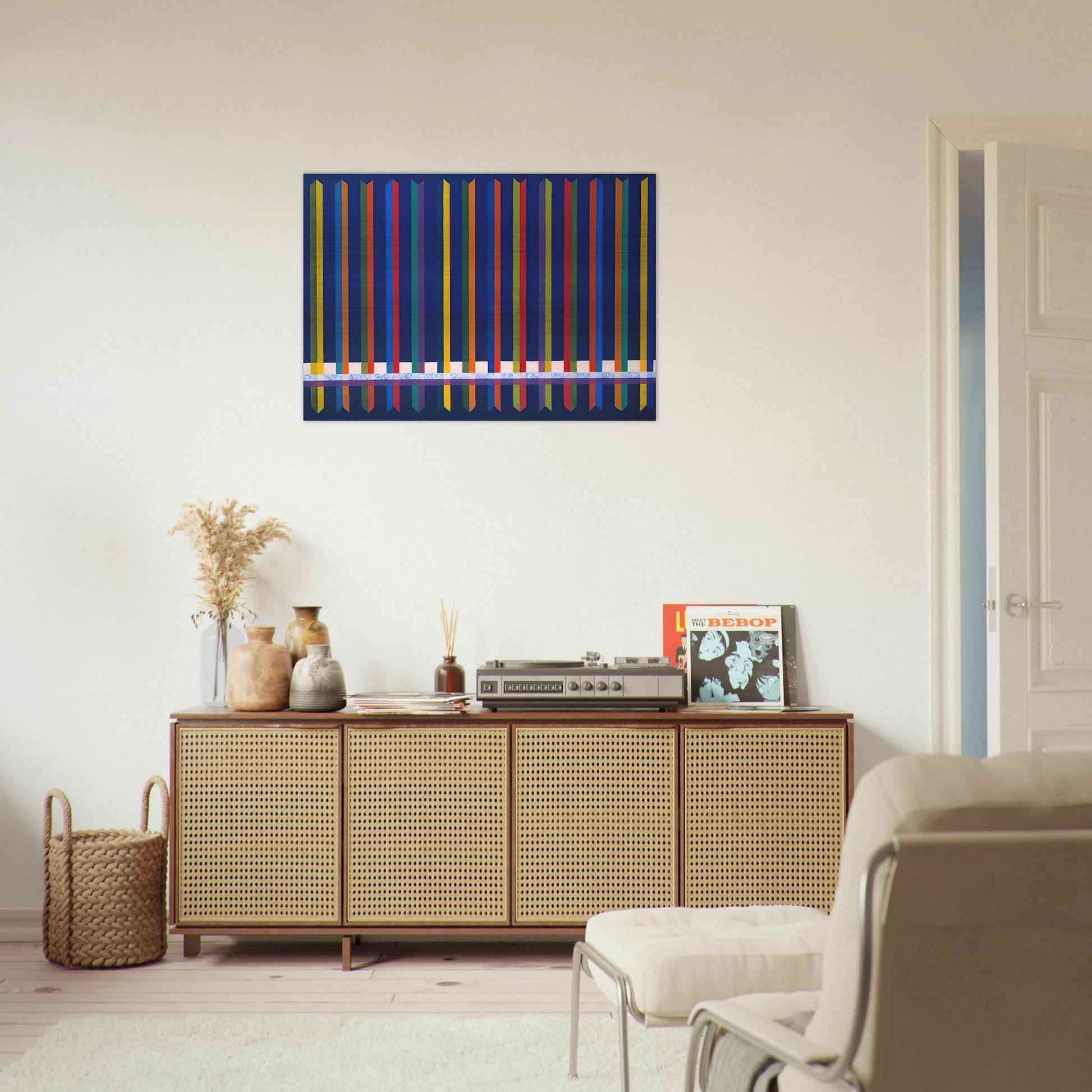 Very Sharp - Piero Dorazio Brushed Aluminum Print - 70x100 cm / 28x40 inches | Piero Dorazio Aluminum Print | Piero Dorazio Prints