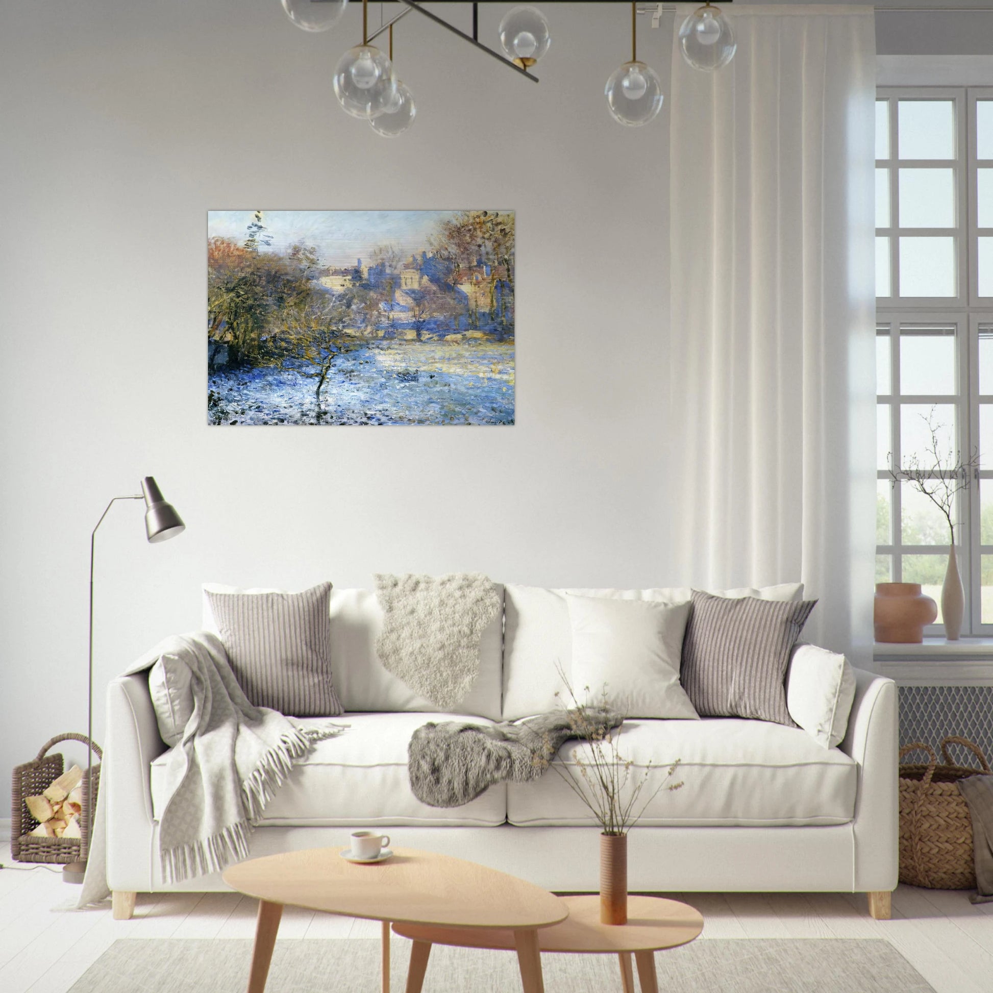 Frost - claude monet Brushed Aluminum Print - 70x100 cm / 28x40 inches | claude monet Aluminum Print | claude monet Prints