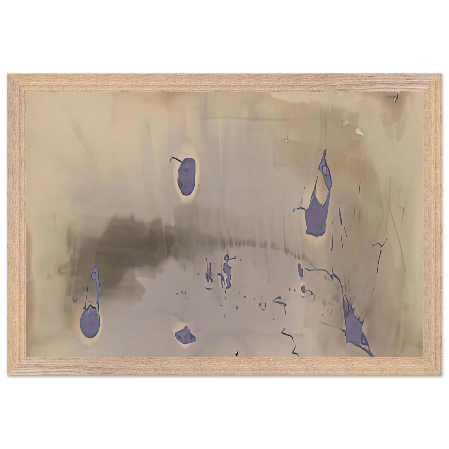 Helen Frankenthaler - Sacrifice Decision, 1981- Wall Art - 60x80 cm / 24x32 inches - Premium Wooden Framed Poster With Fine Art Paper-canvas - White frame