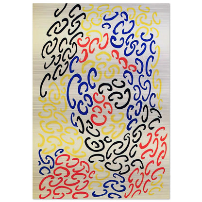 COMPOSITION 10 - Sonia Delaunay Brushed Aluminum Print - 70x100 cm / 28x40 inches | Sonia Delaunay Aluminum Print | Sonia Delaunay Prints