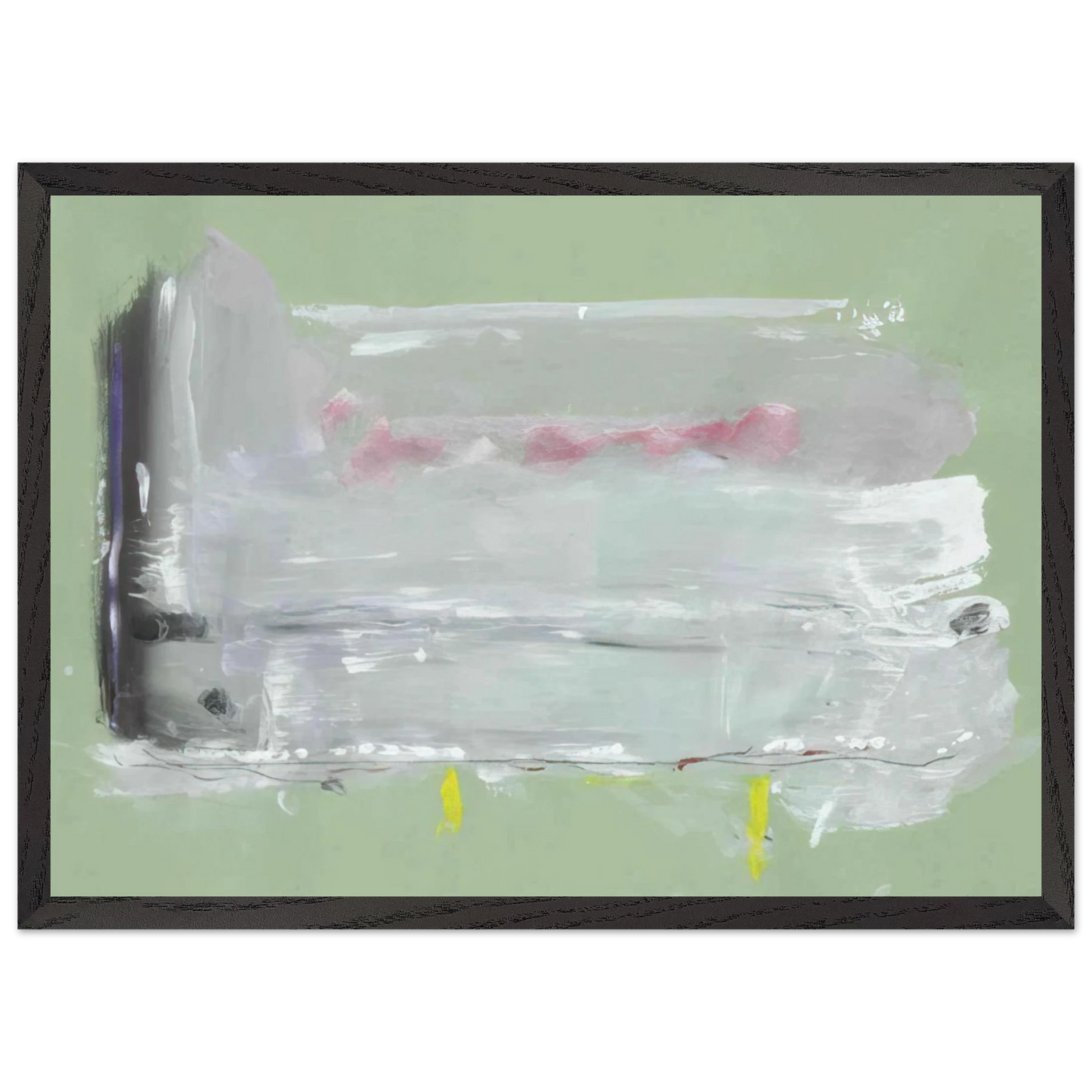 Helen Frankenthaler - Untitled - 1984 Wall art - 27x35 cm / 11x14 inches - Premium Wooden Framed Poster With Fine Art Paper-canvas - Black frame