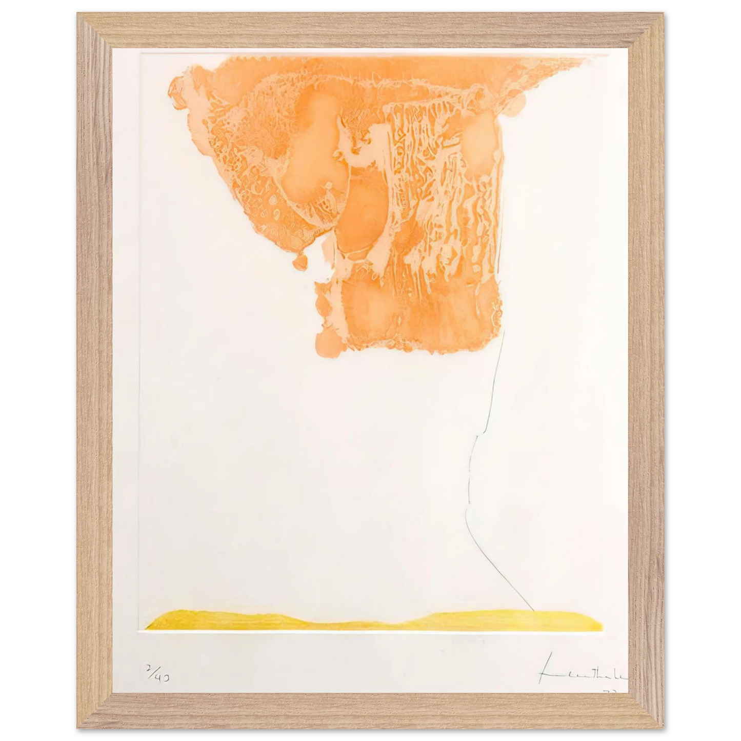 Helen Frankenthaler - Pranzo Italiano - 1973 Wall art - 70x100 cm / 28x40 inches - Premium Wooden Framed Poster With Fine Art Paper-canvas - Black frame