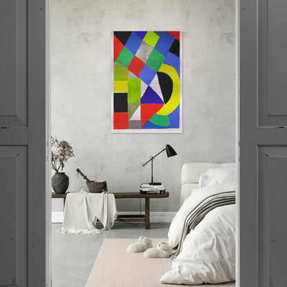 SQUARES - Sonia Delaunay Brushed Aluminum Print - 70x100 cm / 28x40 inches | Sonia Delaunay Aluminum Print | Sonia Delaunay Prints